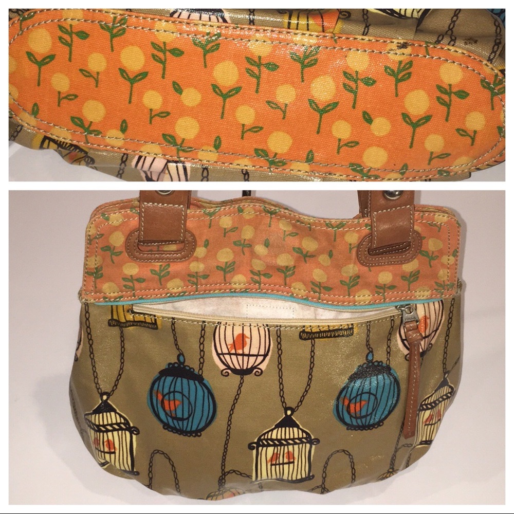 FOSSIL Key•Per birdcage canvas/coated canvas bag - Picture 4 of 8